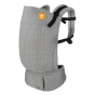 Tula eco-friendly soft toddler baby carrier in the ash linen colour on a white background