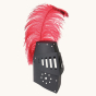 Vah kids Black Knight Helmet with Feather pictured on a plain background