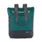 Patagonia ultralight black hole tote pack in the borealis green colour on a white background