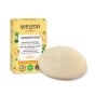 Weleda 75g solid shower body wash bar in the ginger and petitgrain scent on a white background