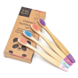 Wild & Stone Children's Bamboo Toothbrush - 4 Pack - Candy
