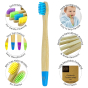 Wild & Stone Kid's Bamboo Toothbrush - 4 Pack - Multicolour