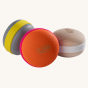 Wobbel Candy Macaron - Biarritz made from PEFC certified maple and beech wood and a silicone "filling", perfect for stacking, rolling, sliding, wobbling, spinning