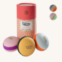 Wobbel Candy Macaron in Malibu, Rio De Janeiro and Biarritz. The Macarons are made from PEFC certified maple and beech wood and the filling is BPA free silicone. Perfect for rolling, sliding, wobbling, spinning and much more. Each set contains 3 'flavours