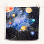 Wonderie Learning Cloth - Solar System design pictured on a plain background