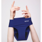 Picture of the WUKA Teen Stretch Seamless Period Pants in blue.