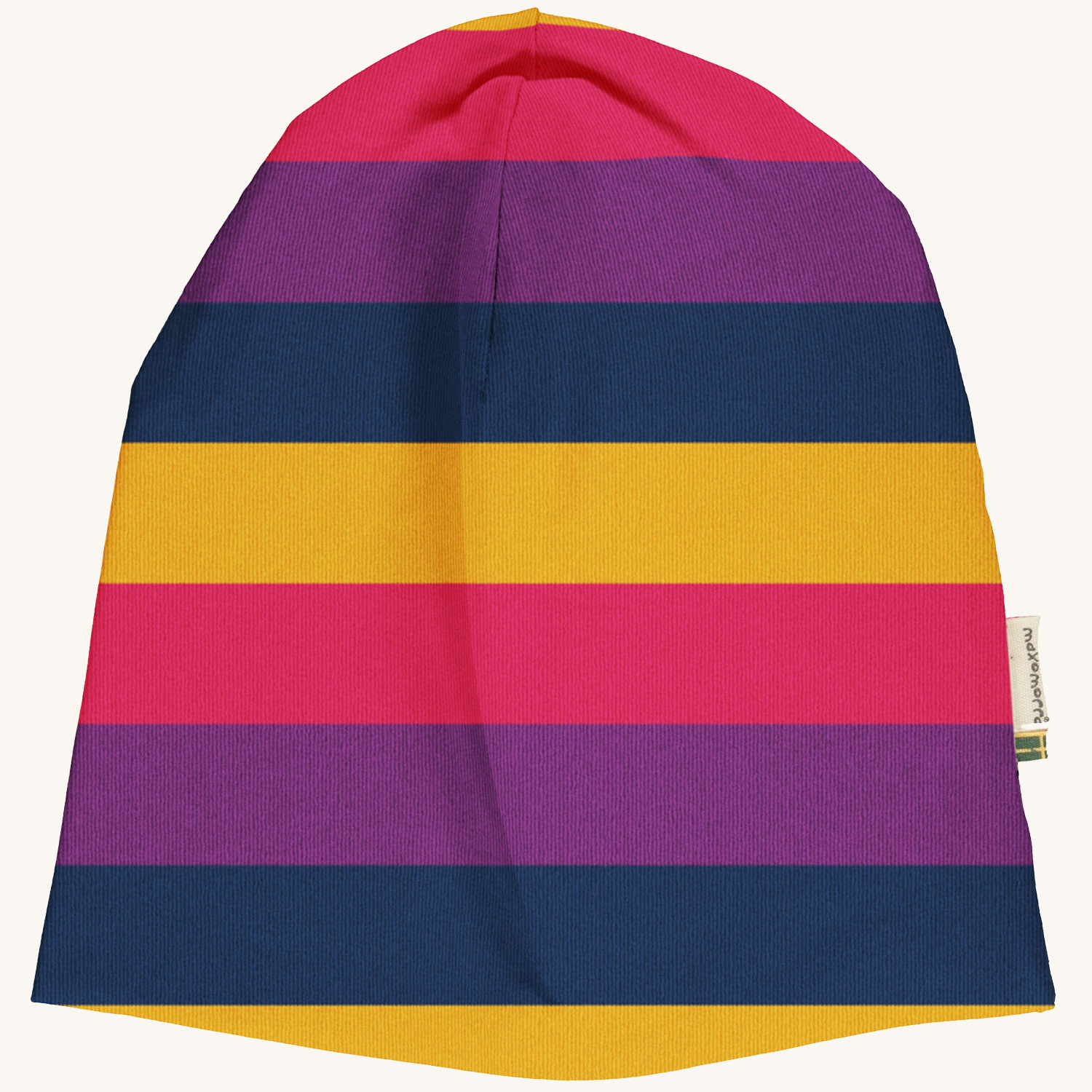 Maxomorra Purple Stripes Organic Cotton Children Sweat Hat