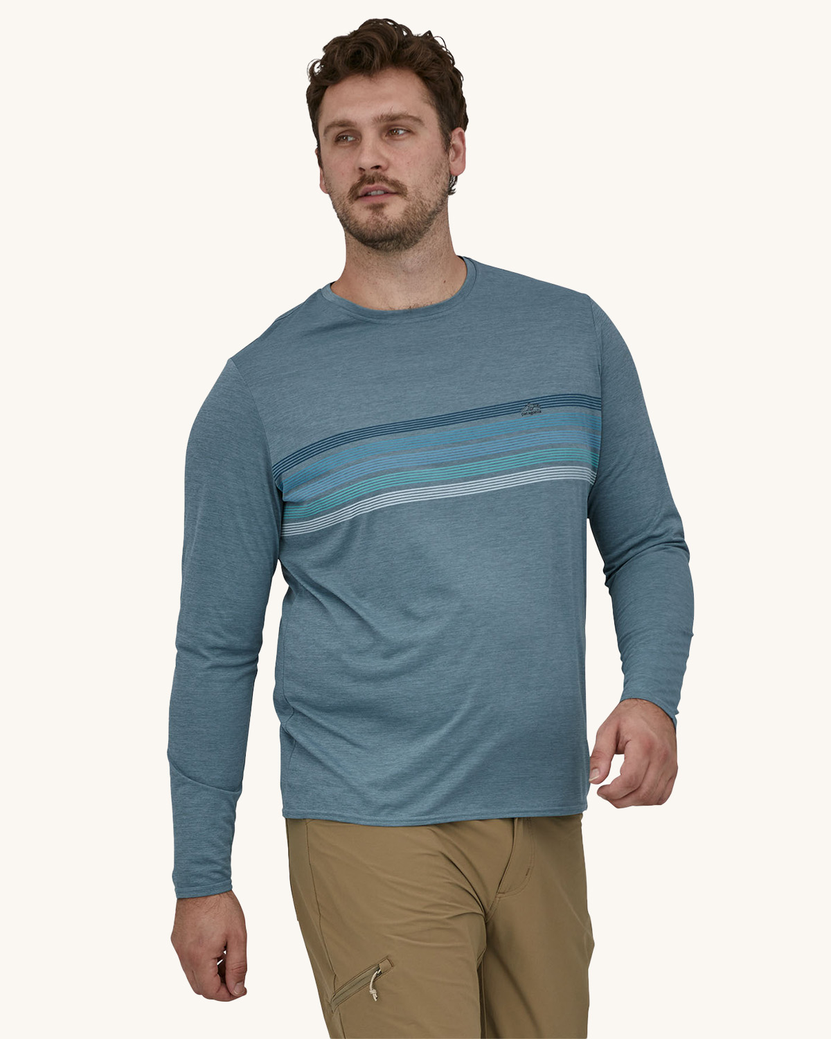Patagonia Men's Long-Sleeved Capilene Cool Daily Graphic Shirt - Unity Fitz  / Buckhorn Green X-Dye