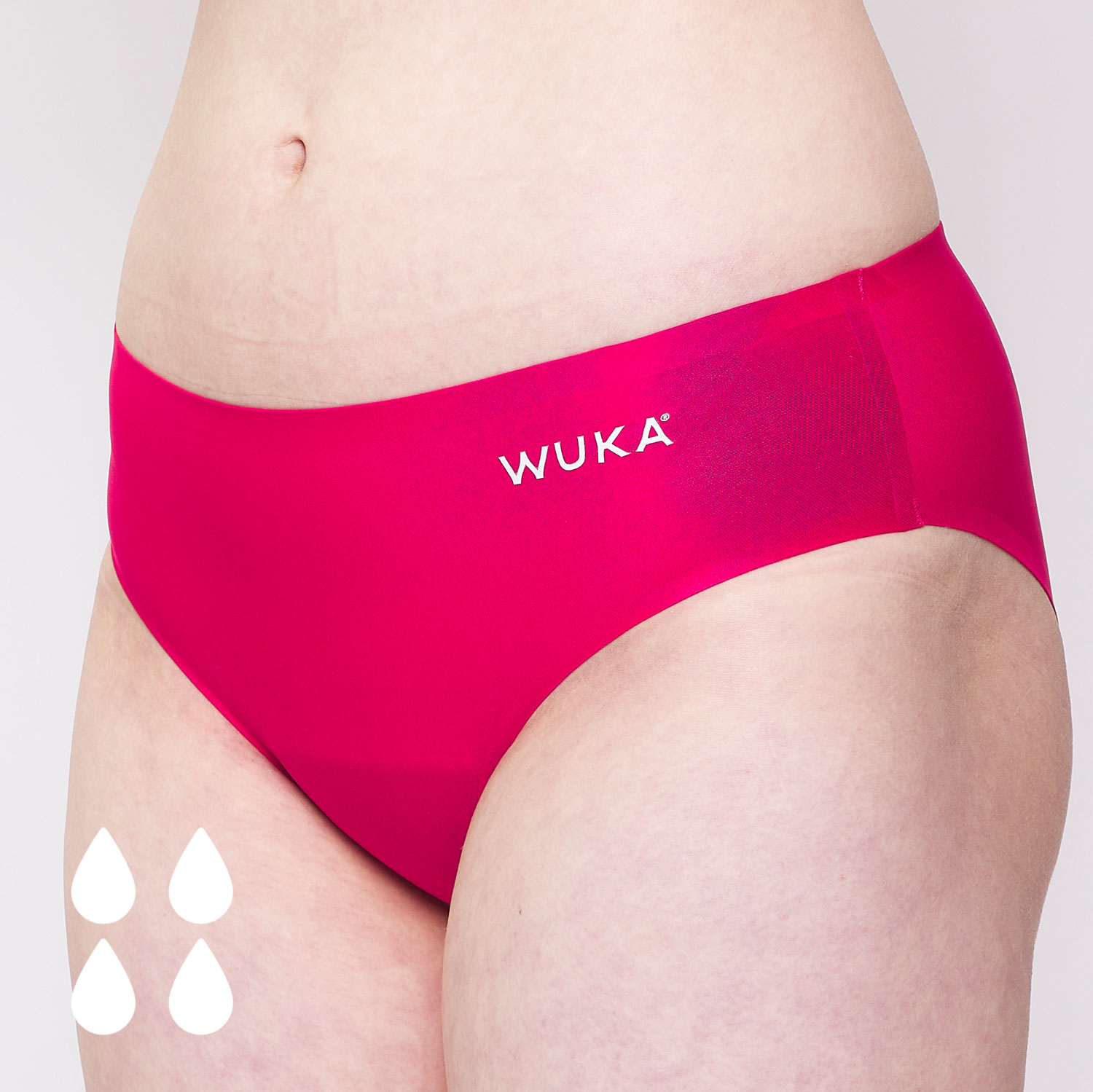 WUKA Stretch Seamless Period Pants, Midi Brief, Medium Flow