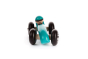 Bajo Wooden Toy Steering Racing Car - Blue front view