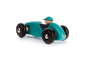 Bajo Wooden Toy Steering Racing Car - Blue rear view