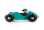 Bajo Wooden Toy Steering Racing Car - Blue side view