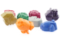 Bee Crayative sustainable non-toxic natural beeswax vehicle shaped crayons stood up on a white background