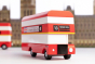 Candylab children's wooden London Bus toy on a white and beige background