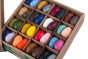Close up of the 32 colour Crayon Rocks 64 box on a white background