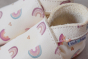Inch Blue Leather Baby Shoes - Rainbow Love close up