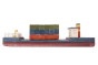 Papoose large realistic childrens container ship toy on a white background