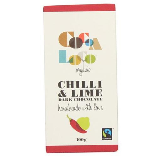 Cocoa Loco Dark Chocolate Chilli & Lime Bar 100g