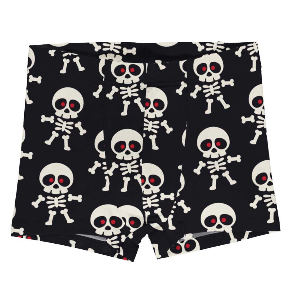 Maxomorra Scary Skeleton Organic Cotton Boxer Shorts