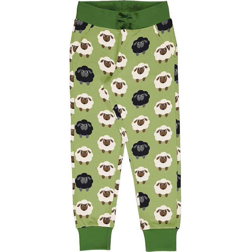 Maxomorra Forest Print Rib Pants Organic Cotton Scandi Trousers