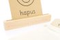 Close up of the Coach House Welsh emotions flashcard in the Welsh emotions flashcard stand on a white background