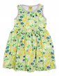 Duns Sharp Green Midsummer Flowers Sleeveless Gather Skirt Dress