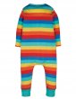 Frugi Riley Romper Babygrow rainbow stripes