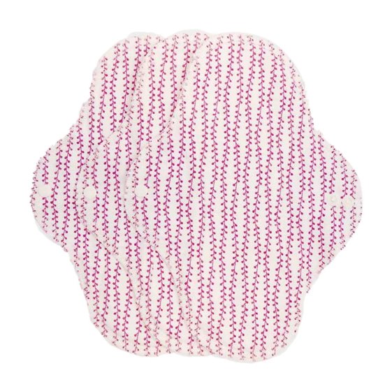3 pack of Imse Vimse classic reusable period pads in the sangria branch colour on a white background