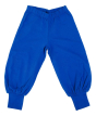Children baggy pants in a plain mid-blue organic cotton from DUNS