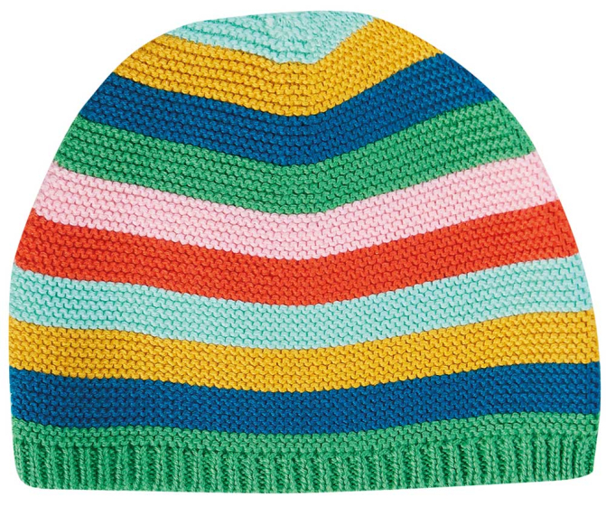 Frugi Rainbow Stripe Knitted Harlen Hat