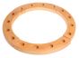 Grimm's 16-Hole Natural Wooden Celebration Ring on a white background