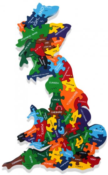 Alphabet Jigsaws Wooden Map of Britain