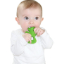 Baby chewing on Lanco Bo The Frog 100% Natural Rubber Teething Toy