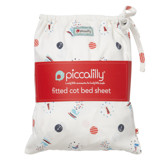 Piccalilly Sailor Spot Cot Bed Sheet in a Bag