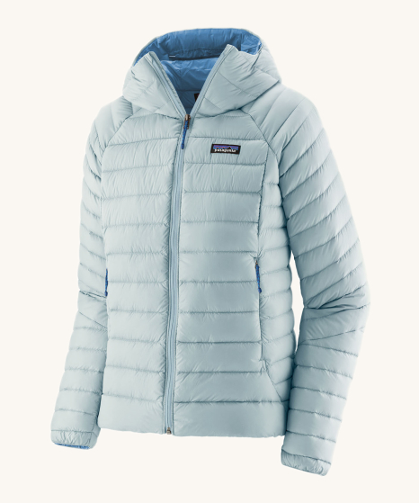 Patagonia Women's Down Sweater Hoody Jacket - Chilled Blue