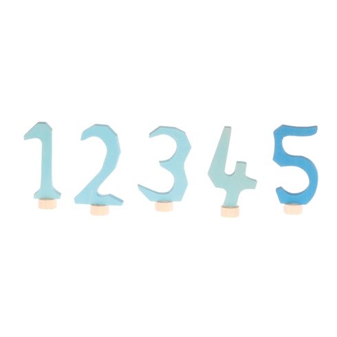 Grimm's Decorative Numbers Set 1-5 - Blue