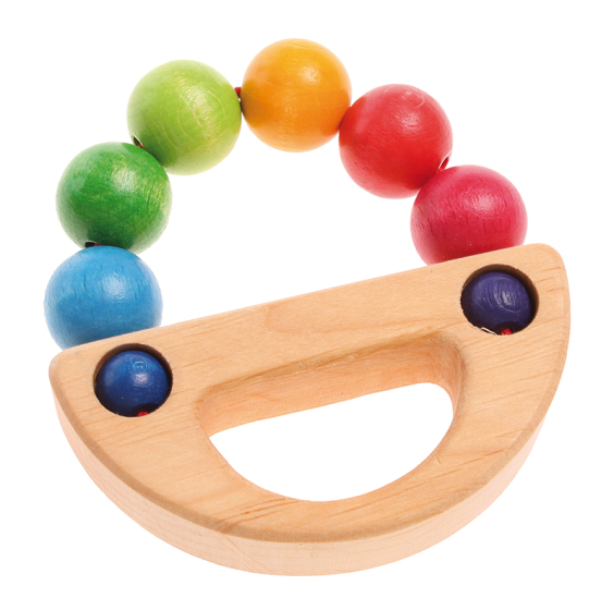 Grimm's Grasping Toy Rainbow Boat on a white background