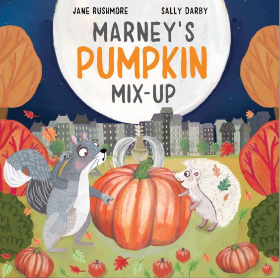 Cover of the Marney's Pumpkin Mix-Up childrens book by Jane Rushmore