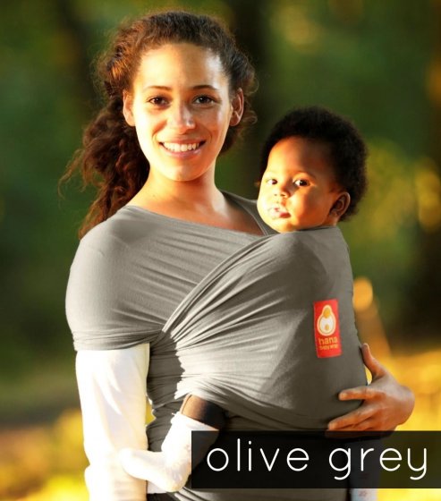 Hana Organic Baby Wrap- Shorty-Olive Grey