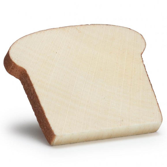 Erzi Slice Of Toast Wooden Play Food on a white background