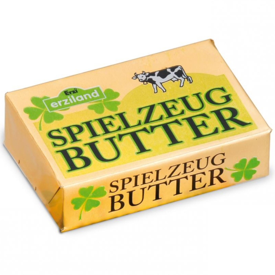 Erzi Butter Wooden Play Food on a white background