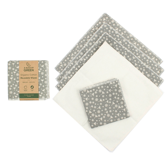 A Slice Of Green Reusable Wipes - Meadow