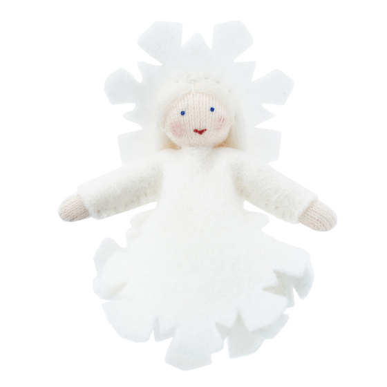 Ambrosius eco-friendly handmade snow crystal hanging figure on a white background