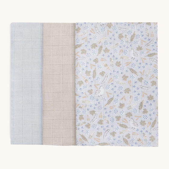 Avery Row Baby Muslin Squares Set of 3 - Nature Trail 