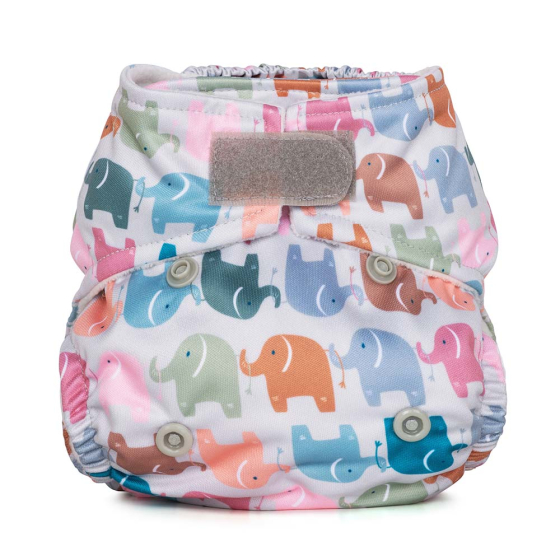 Baba & Boo elephant print newborn nappy.