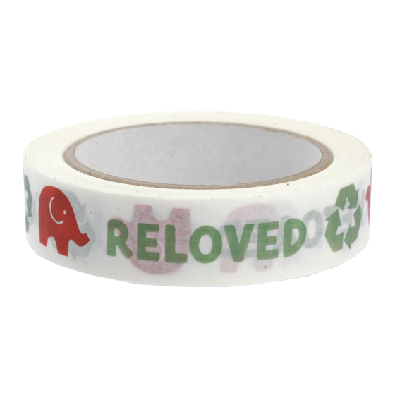 Babipur Reloved eco paper tape on a white background