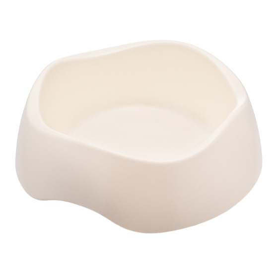 Beco Pets sustainable bamboo pet food bowl on a white background.