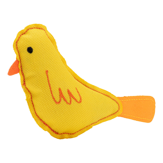 Beco Pets recycled plastic Budgie mouse toy on a white background. 