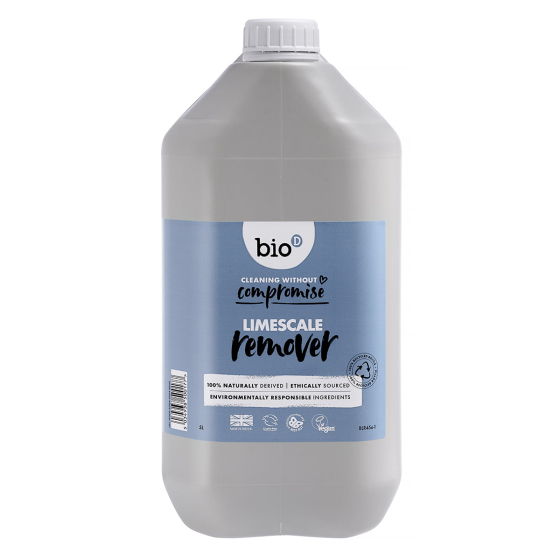 Bio-D 5 litre bottle of natural limescale remover on a white background