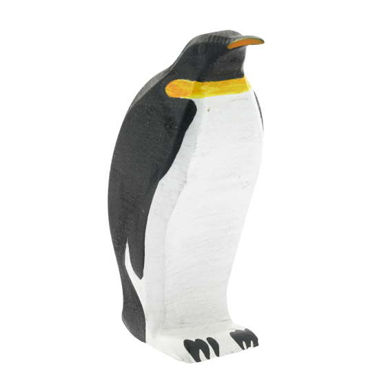 Bumbu handmade male penguin toy figure on a white background